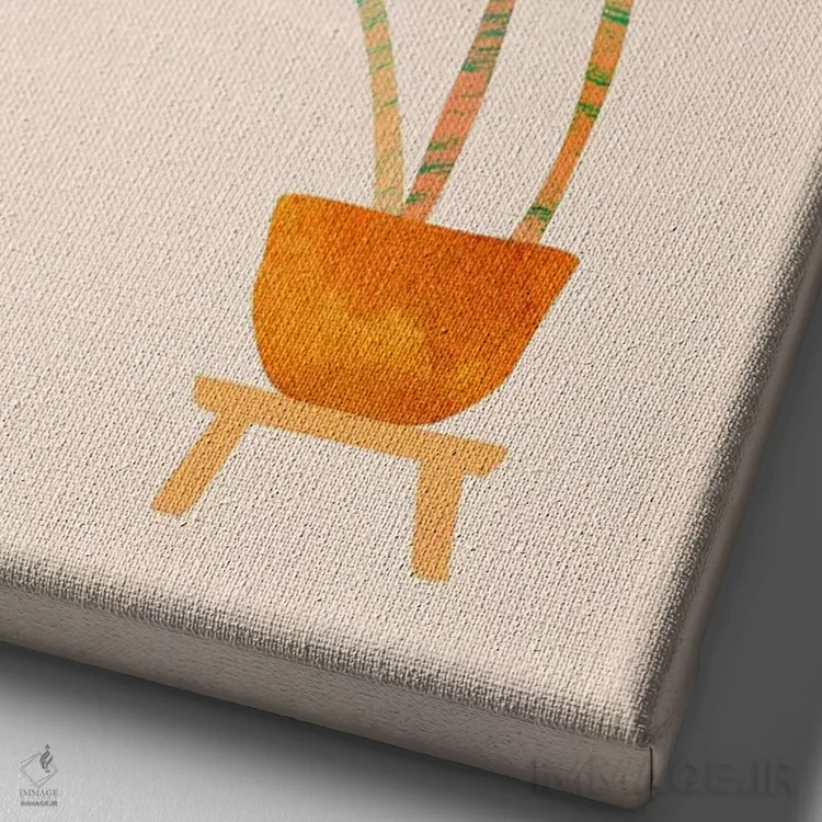 تابلو دکوراتیو نخل های جنوب کالیفرنیا اثر مدرن تروپیکال - نمای نزدیک بافت بوم