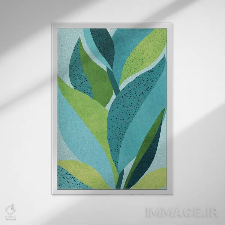 تابلو دکوراتیو به سوی نور اثر مدرن تروپیکال - نمای قابدار سفید