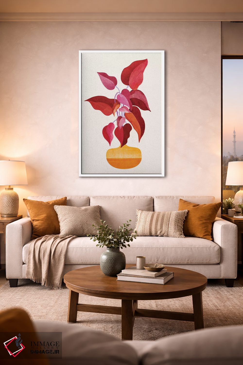 تابلو مینیمال کاملا بالغ اثر مدرن تروپیکال - D1W