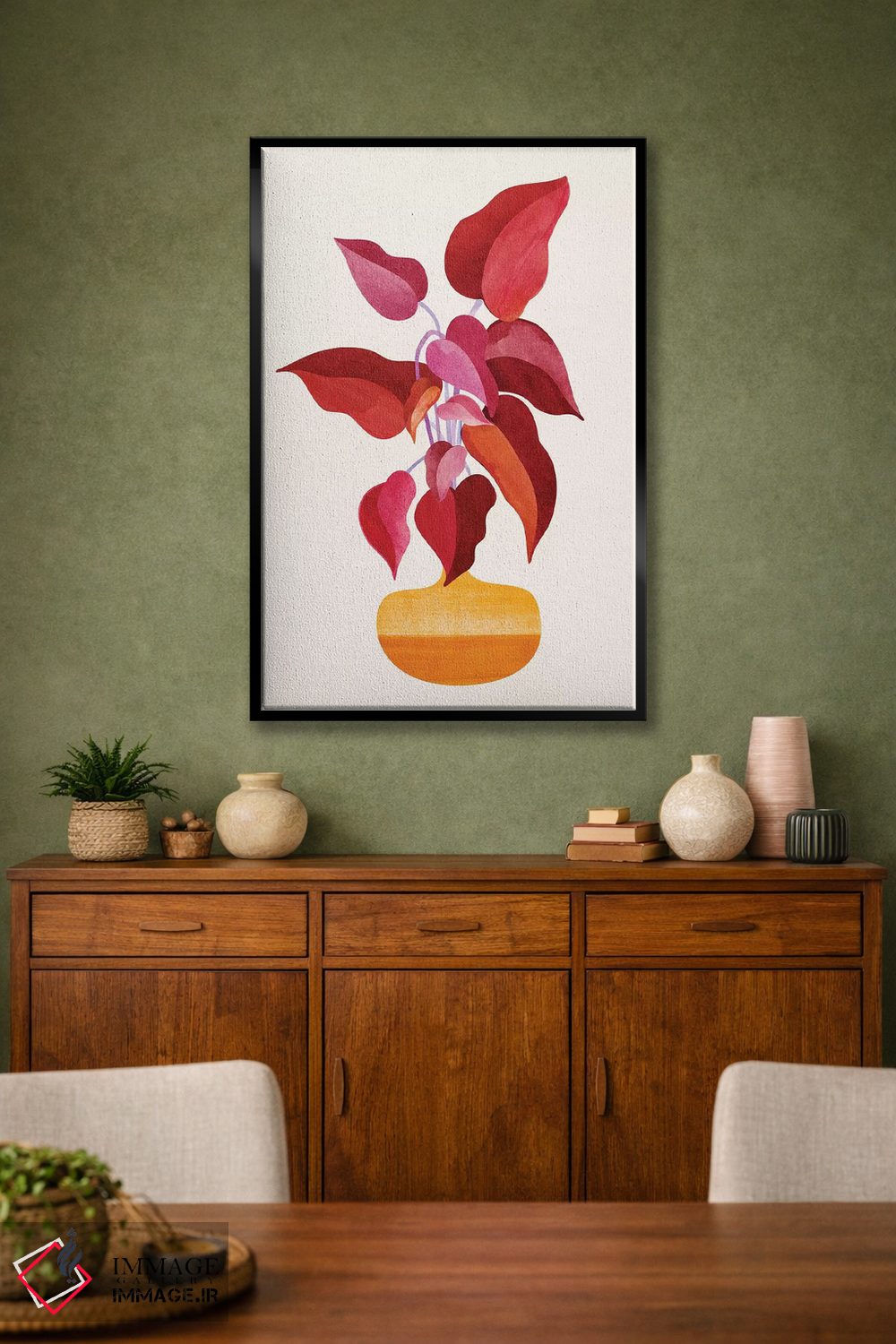 تابلو مینیمال کاملا بالغ اثر مدرن تروپیکال - D2B