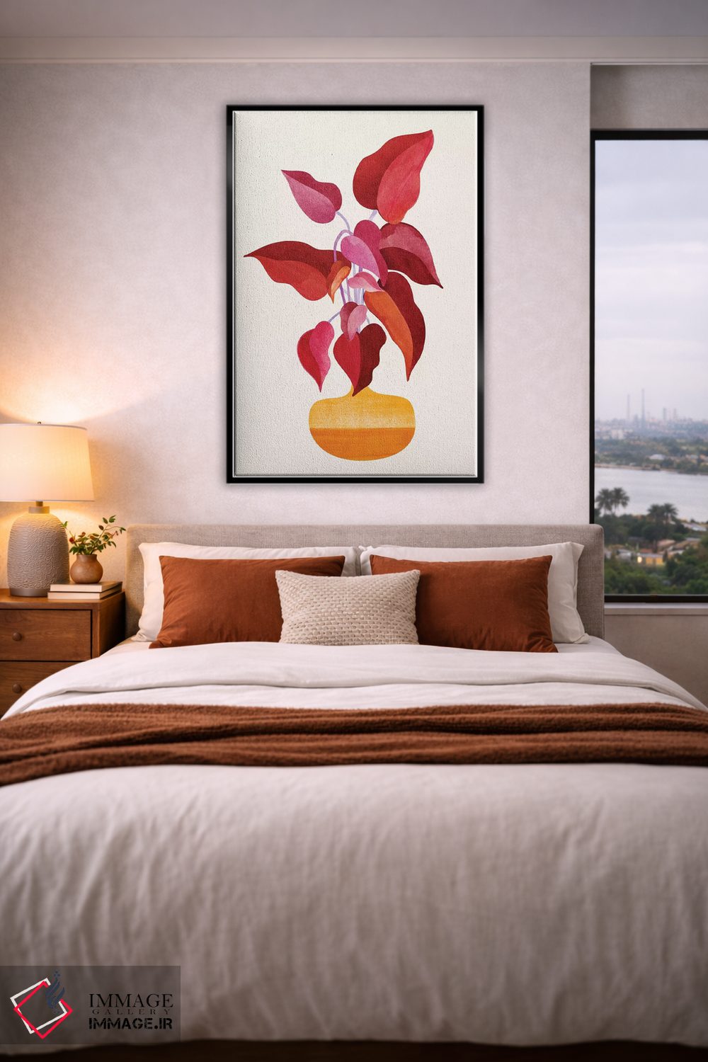 تابلو مینیمال کاملا بالغ اثر مدرن تروپیکال - D5B