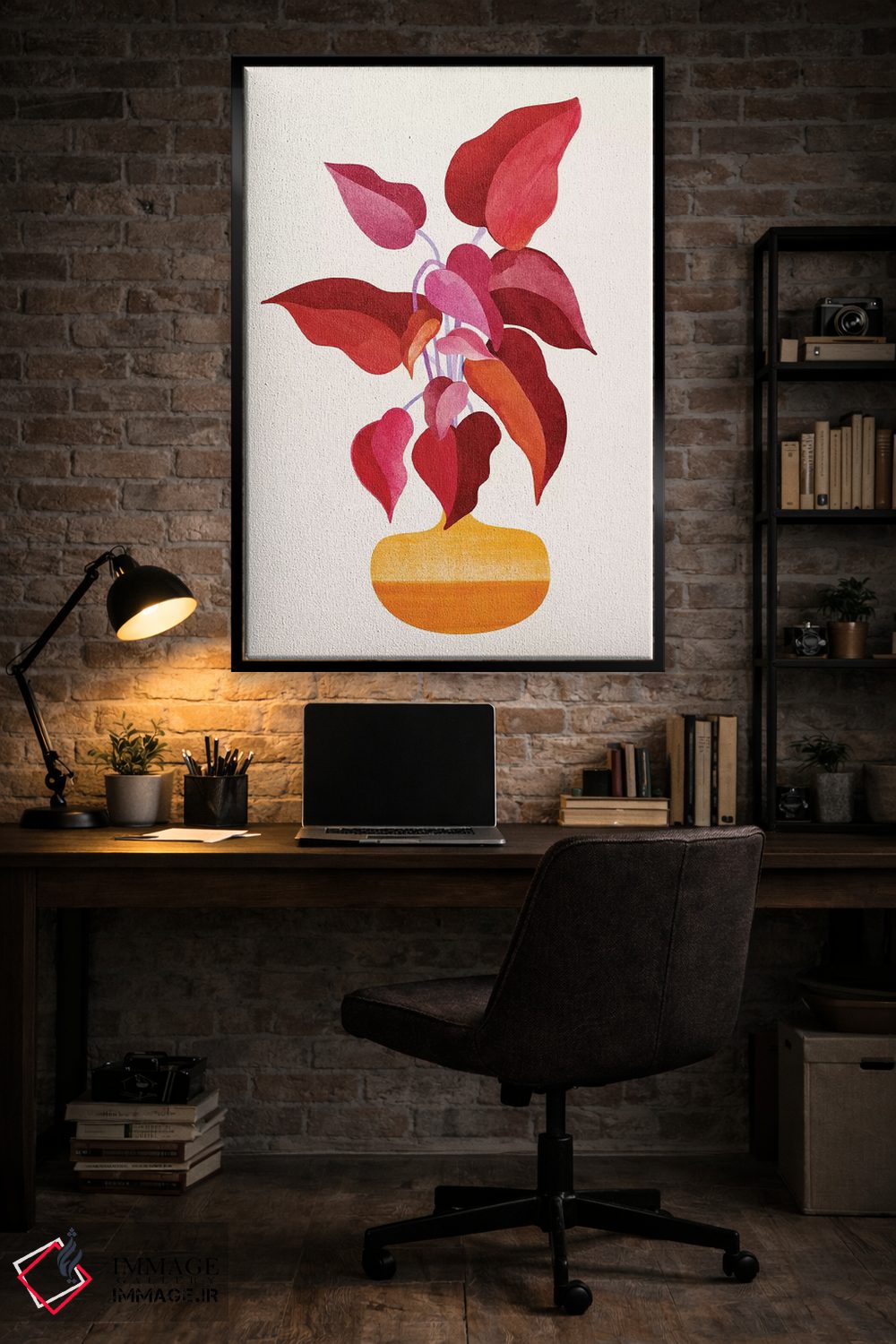 تابلو مینیمال کاملا بالغ اثر مدرن تروپیکال - D6B