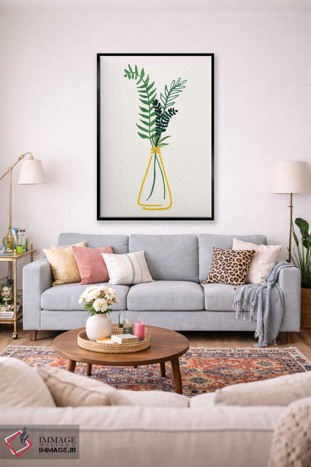 تابلو دکوراتیو گیاهان دارویی ایتالیایی II اثر مدرن تروپیکال - D2B