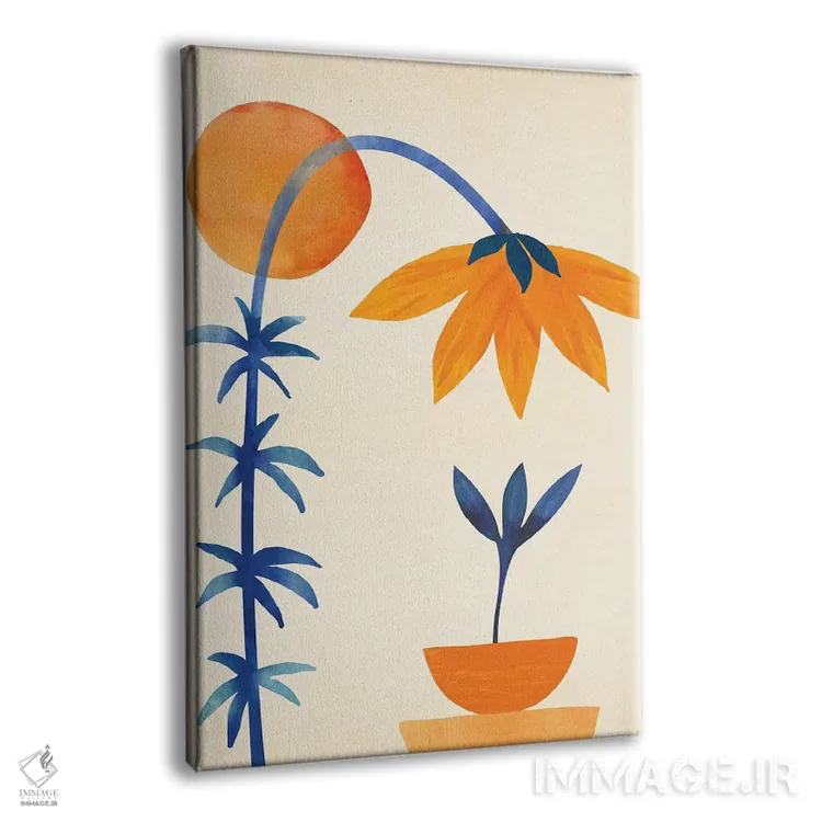 تابلو مینیمال به محله خوش آمدید اثر مدرن تروپیکال - نمای پرسپکتیو محصول