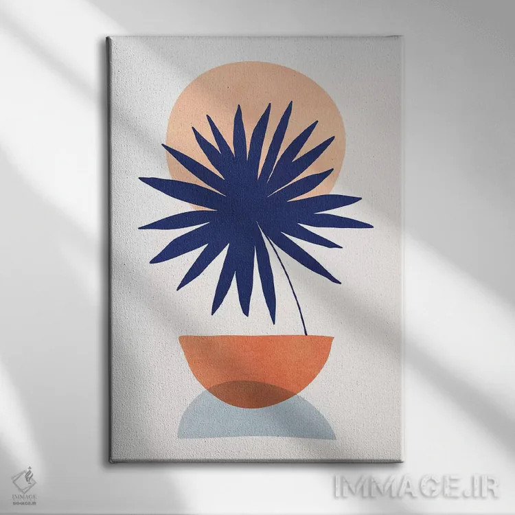 تابلو مینیمال جزایر در آفتاب اثر مدرن تروپیکال - نمای روبهرو روی دیوار