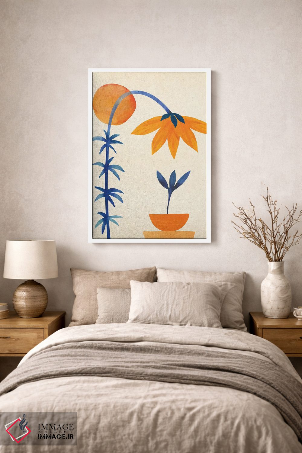 تابلو مینیمال به محله خوش آمدید اثر مدرن تروپیکال - D1W