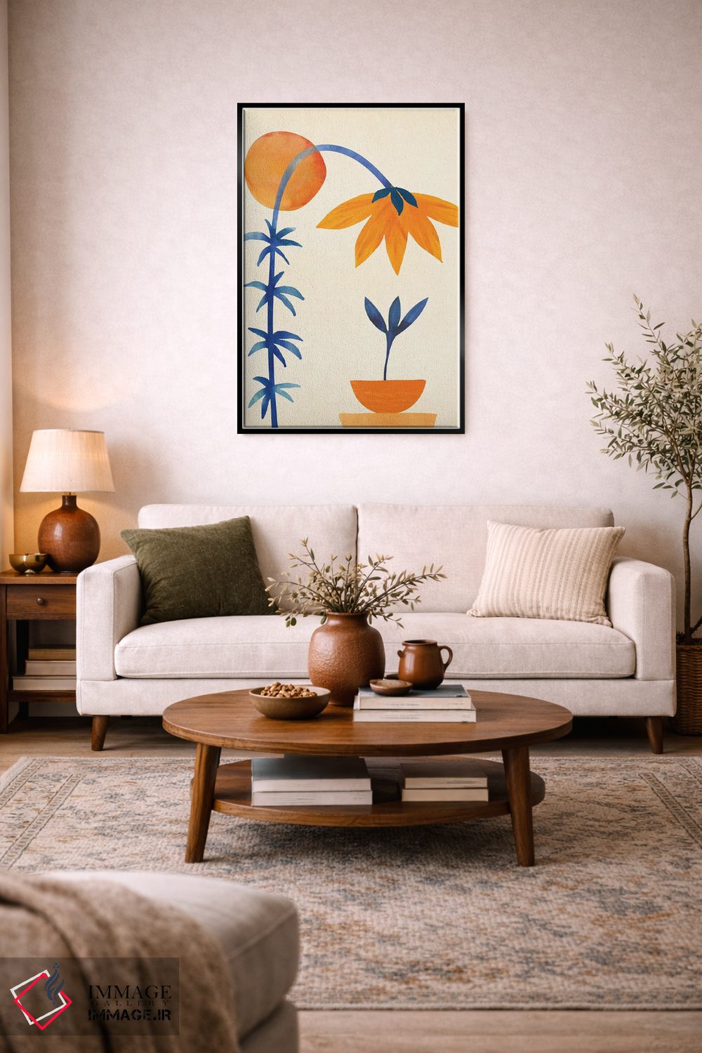 تابلو مینیمال به محله خوش آمدید اثر مدرن تروپیکال - D5B