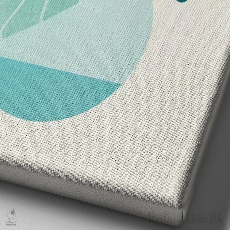 تابلو دکوراتیو زندگی گرمسیری اثر مدرن تروپیکال - نمای نزدیک بافت بوم