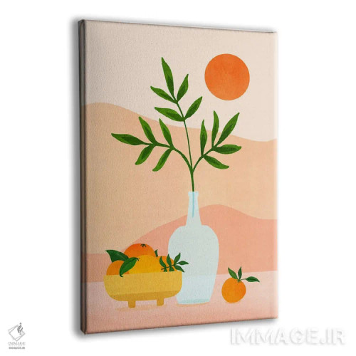 تابلو مینیمال گیجی تابستانی اثر مدرن تروپیکال - نمای پرسپکتیو محصول