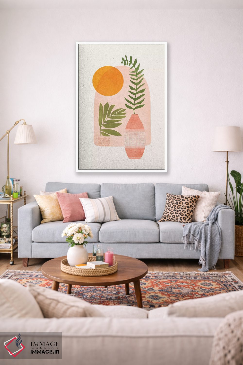 تابلو دکوراتیو سوی روشن اثر مدرن تروپیکال - D1W