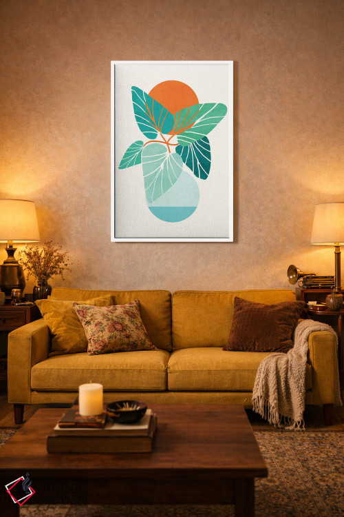 تابلو دکوراتیو زندگی گرمسیری اثر مدرن تروپیکال - D2W