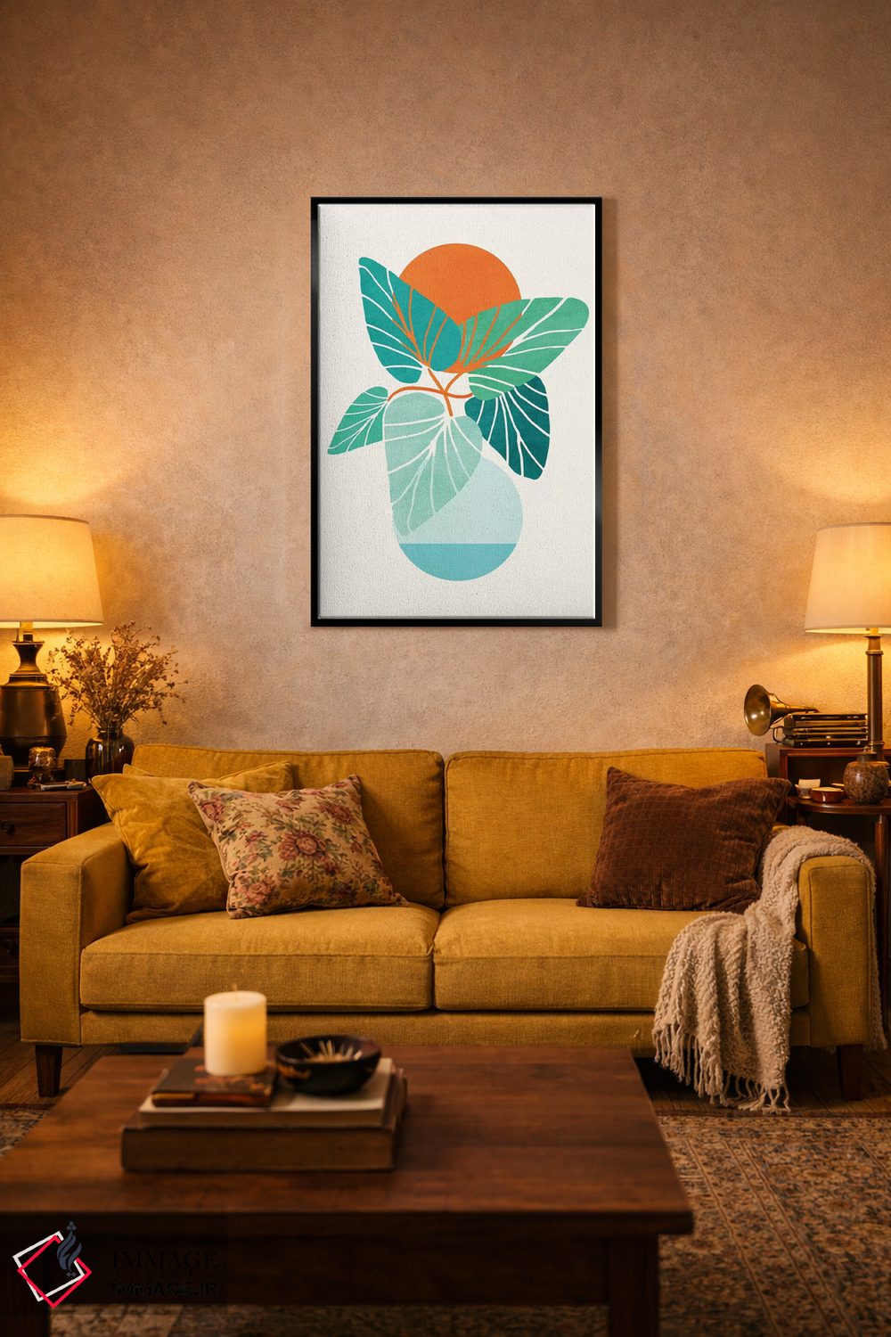 تابلو دکوراتیو زندگی گرمسیری اثر مدرن تروپیکال - D3B