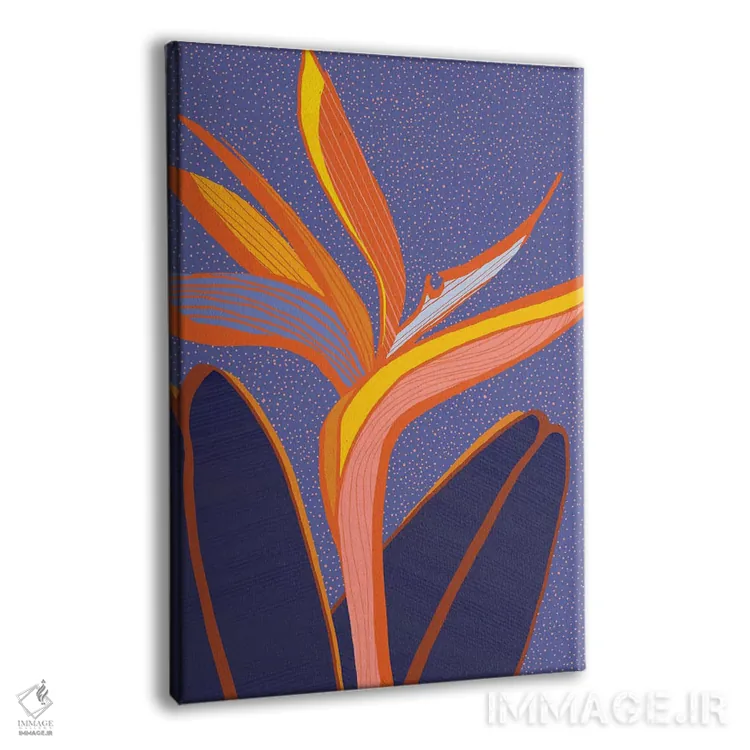 تابلو دکوراتیو پرنده بهشتی اثر مدرن تروپیکال - نمای پرسپکتیو محصول