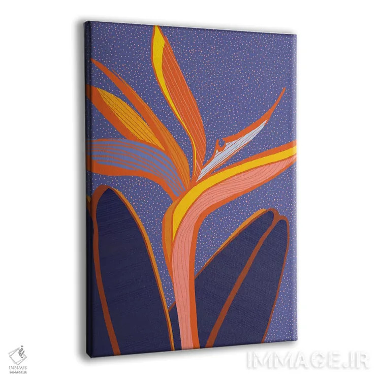 تابلو دکوراتیو پرنده بهشتی اثر مدرن تروپیکال - نمای پرسپکتیو محصول