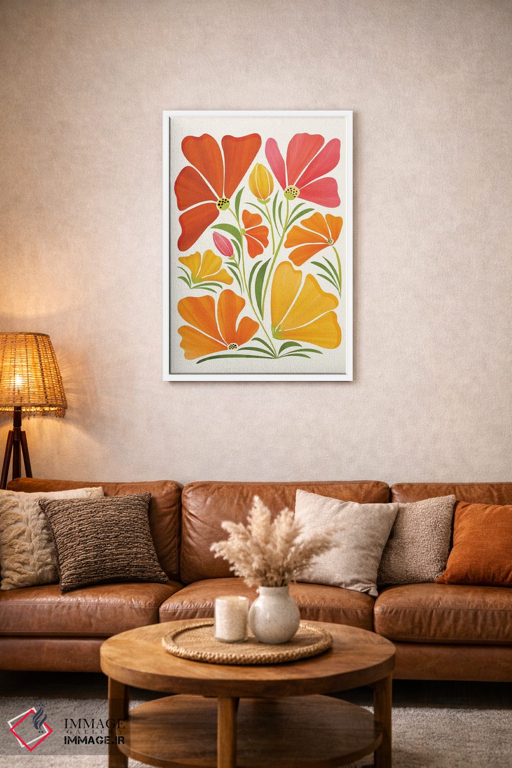 تابلو دکوراتیو گل های وحشی تابستان اثر مدرن تروپیکال - D2W