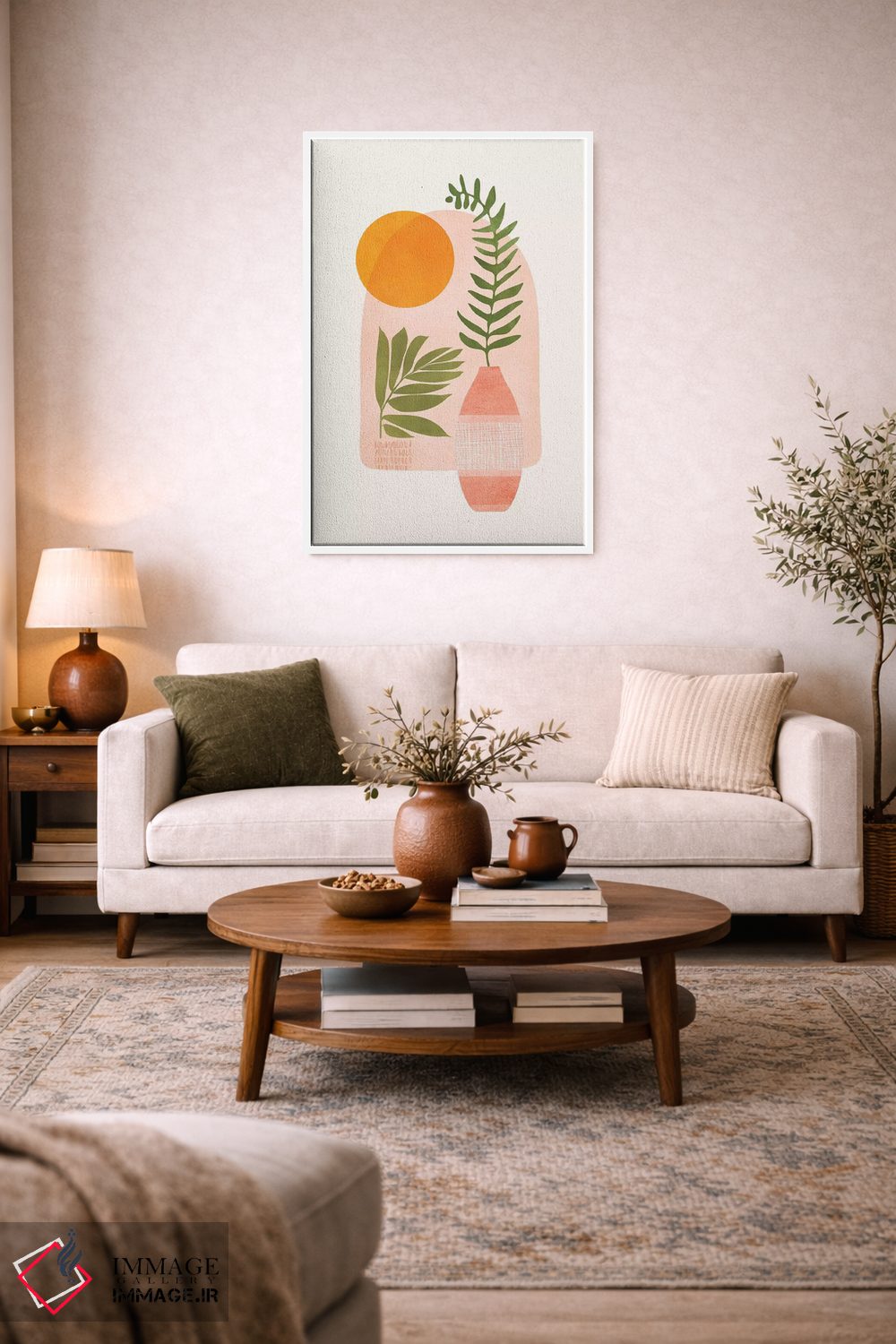 تابلو دکوراتیو سوی روشن اثر مدرن تروپیکال - D2W