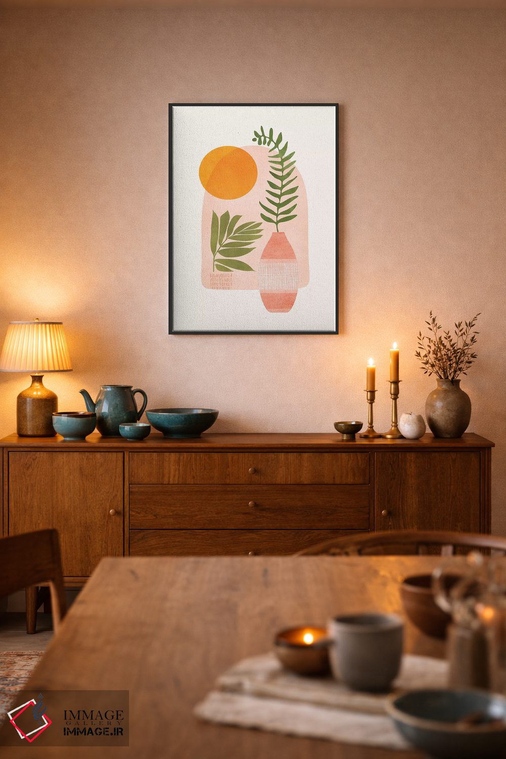 تابلو دکوراتیو سوی روشن اثر مدرن تروپیکال - D6B