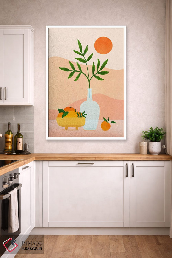 تابلو مینیمال گیجی تابستانی اثر مدرن تروپیکال - D3W