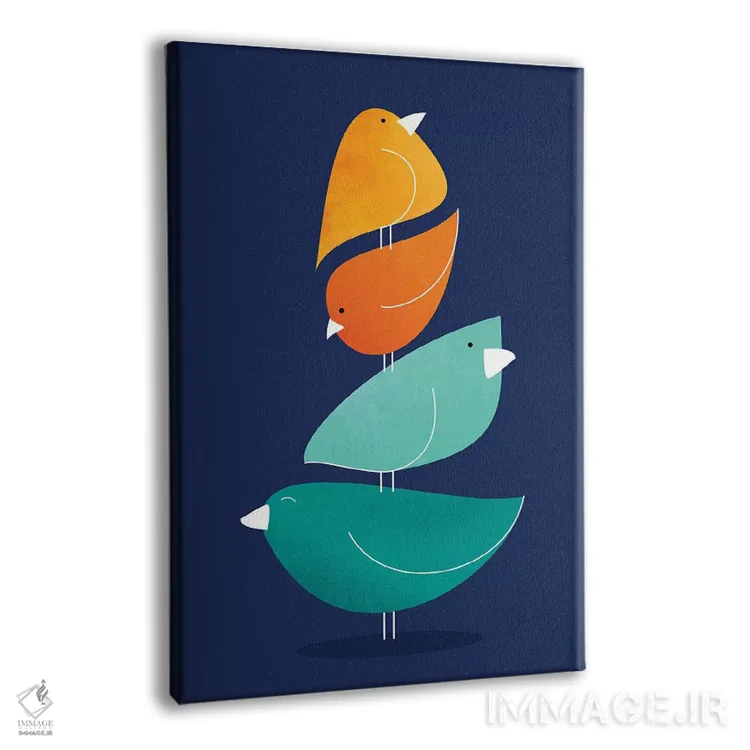 تابلو مینیمال چیدمان پرنده I اثر مدرن تروپیکال - نمای پرسپکتیو محصول