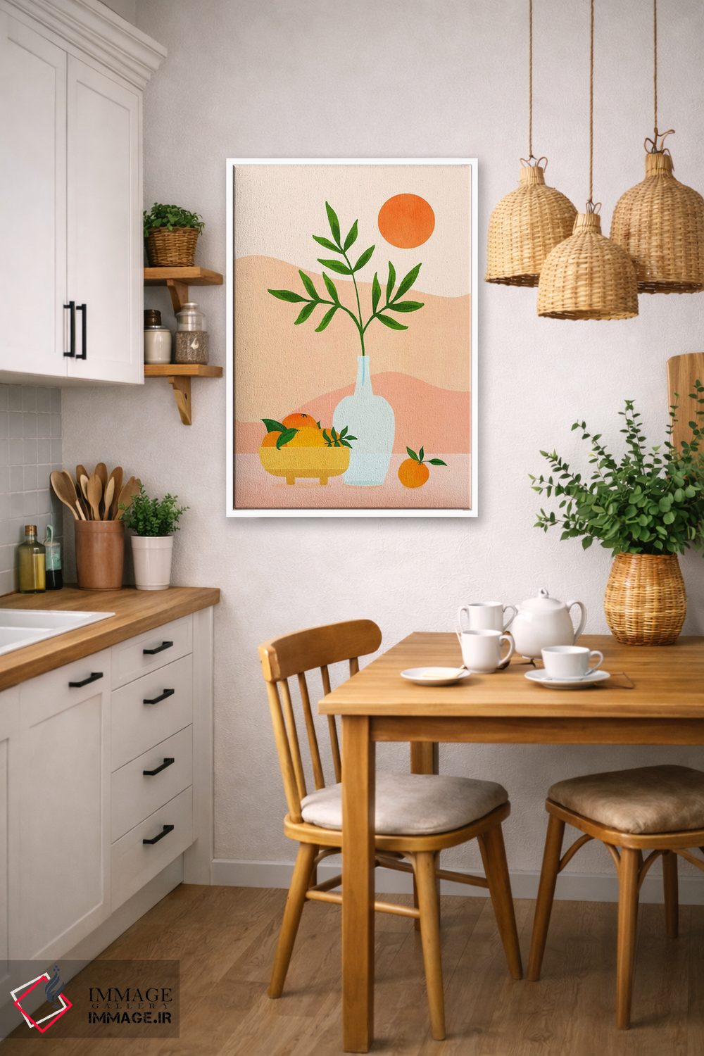 تابلو مینیمال گیجی تابستانی اثر مدرن تروپیکال - D5W