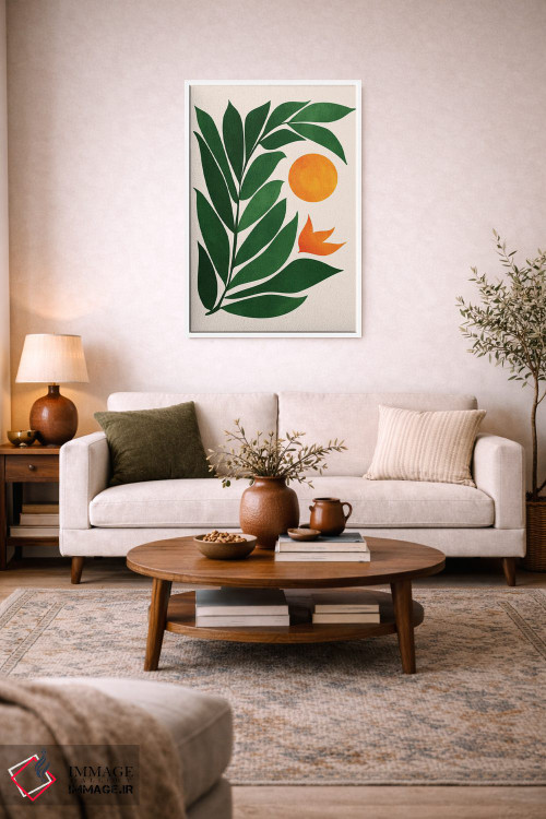 تابلو مینیمال غروب باغ III اثر مدرن تروپیکال - D2W