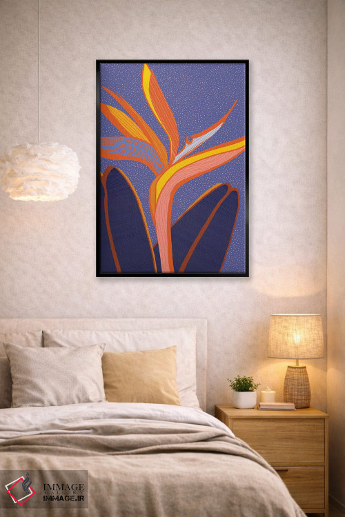 تابلو دکوراتیو پرنده بهشتی اثر مدرن تروپیکال - D2B