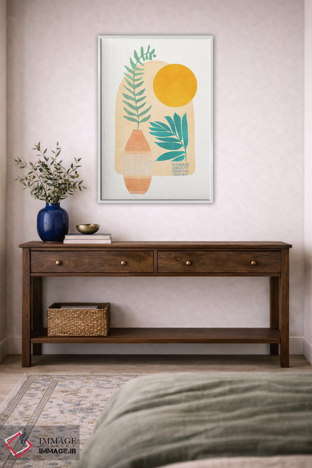 تابلو مینیمال تخم مرغ نیمرو اثر مدرن تروپیکال - D4W