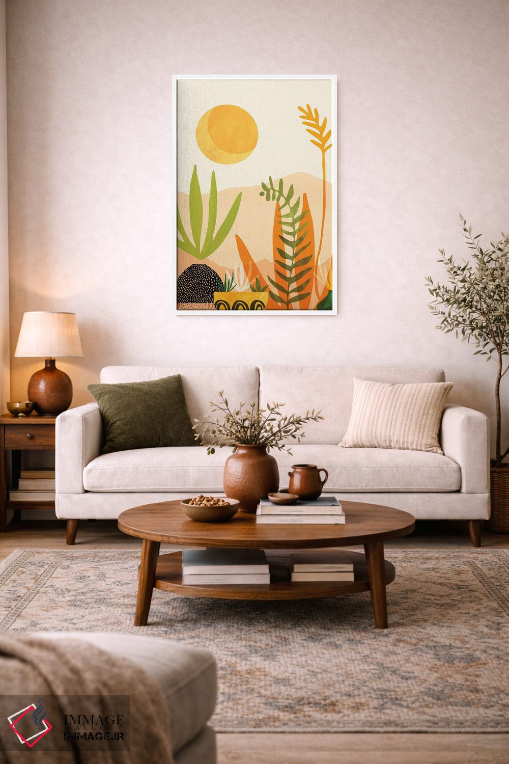 تابلو مدرن برداشت در نیمه تابستان اثر مدرن تروپیکال - D2W
