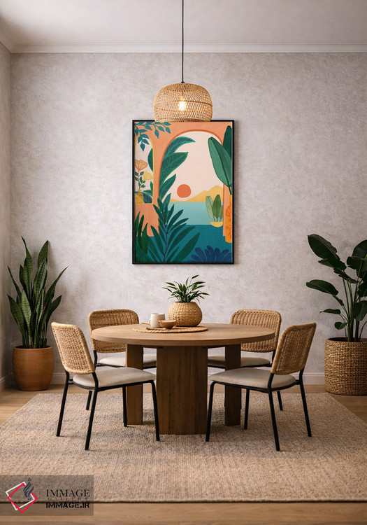 تابلو دکوراتیو عصر گرمسیری اثر مدرن تروپیکال - D4B