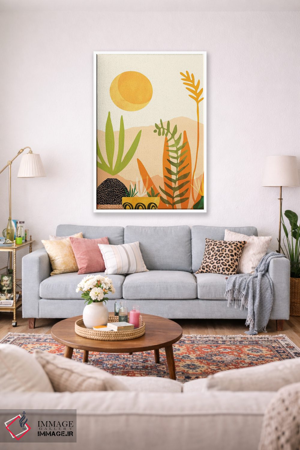 تابلو مدرن برداشت در نیمه تابستان اثر مدرن تروپیکال - D1W
