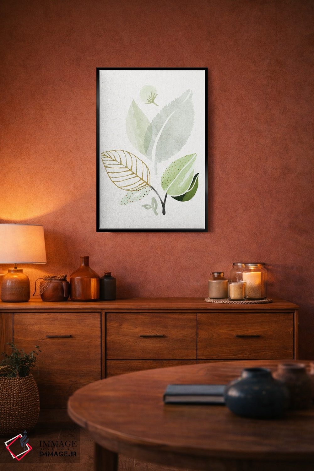 تابلو مینیمال دسته گل جنگل بهاری II اثر مدرن تروپیکال - D5B