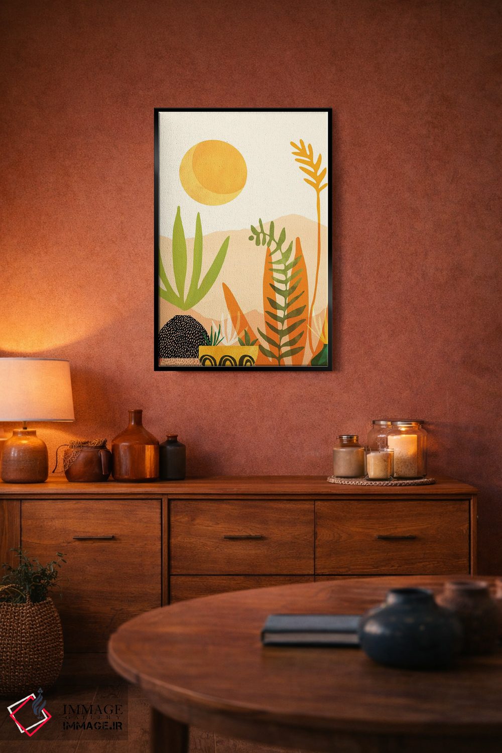 تابلو مدرن برداشت در نیمه تابستان اثر مدرن تروپیکال - D5B