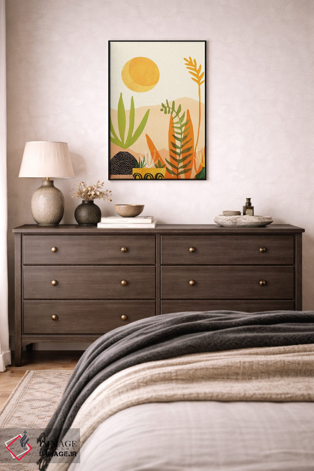 تابلو مدرن برداشت در نیمه تابستان اثر مدرن تروپیکال - D4B