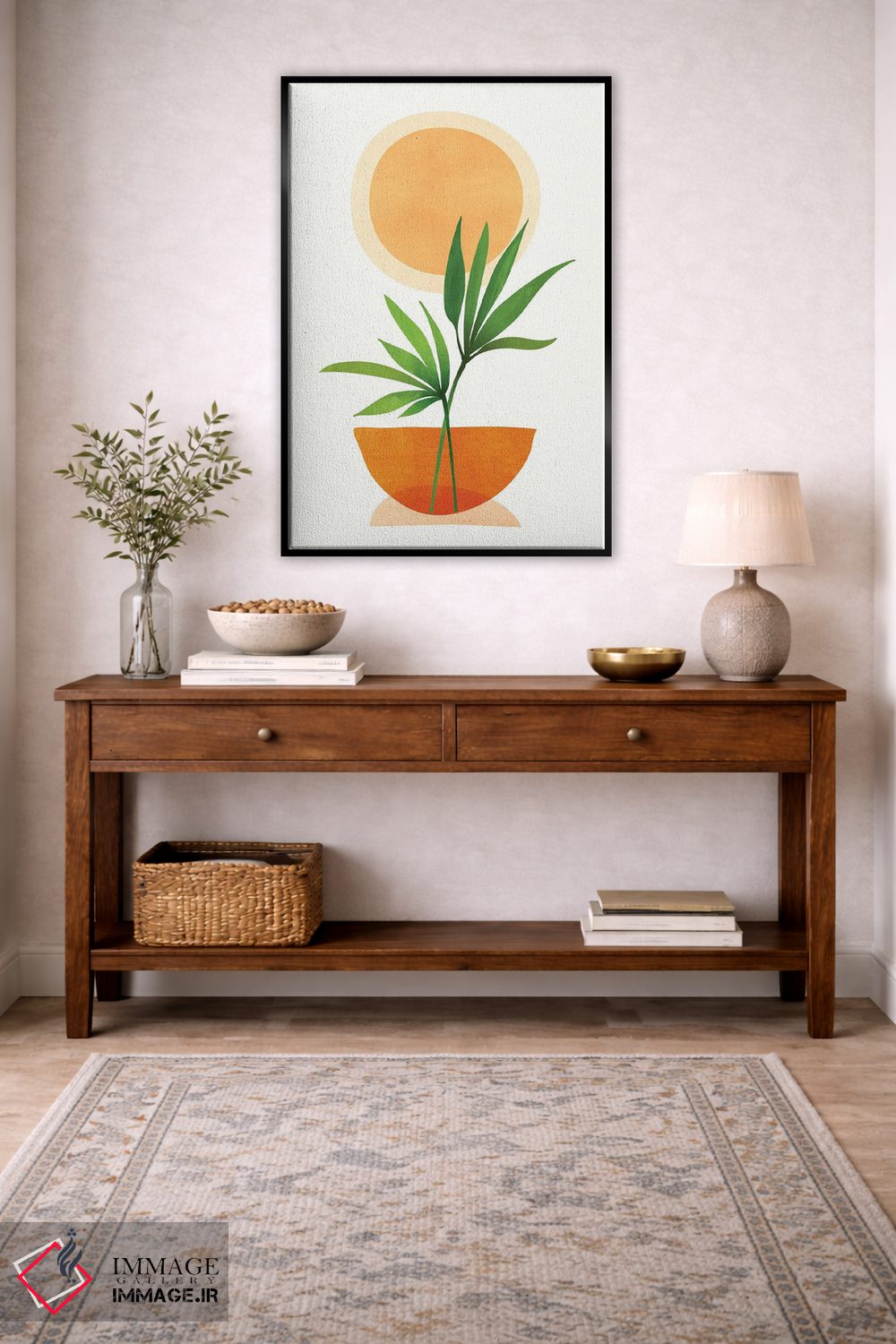 تابلو مینیمال شادی انتزاعی اثر مدرن تروپیکال - D5B