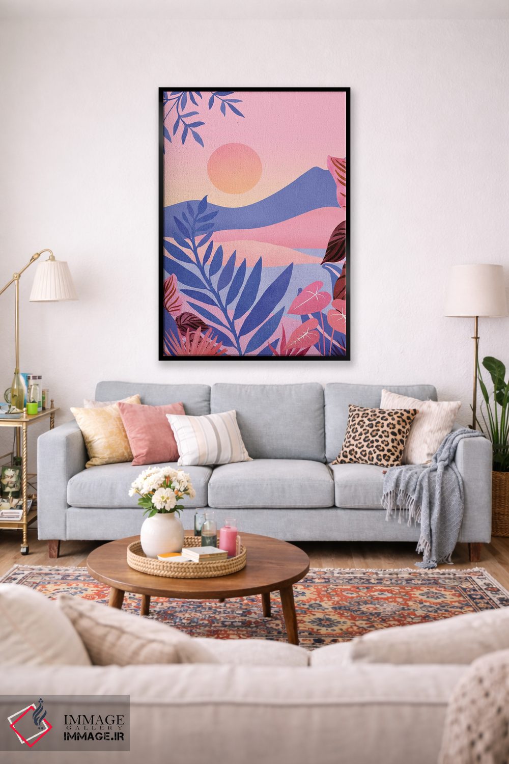 تابلو مدرن غروب هاوایی اثر مدرن تروپیکال - D2B