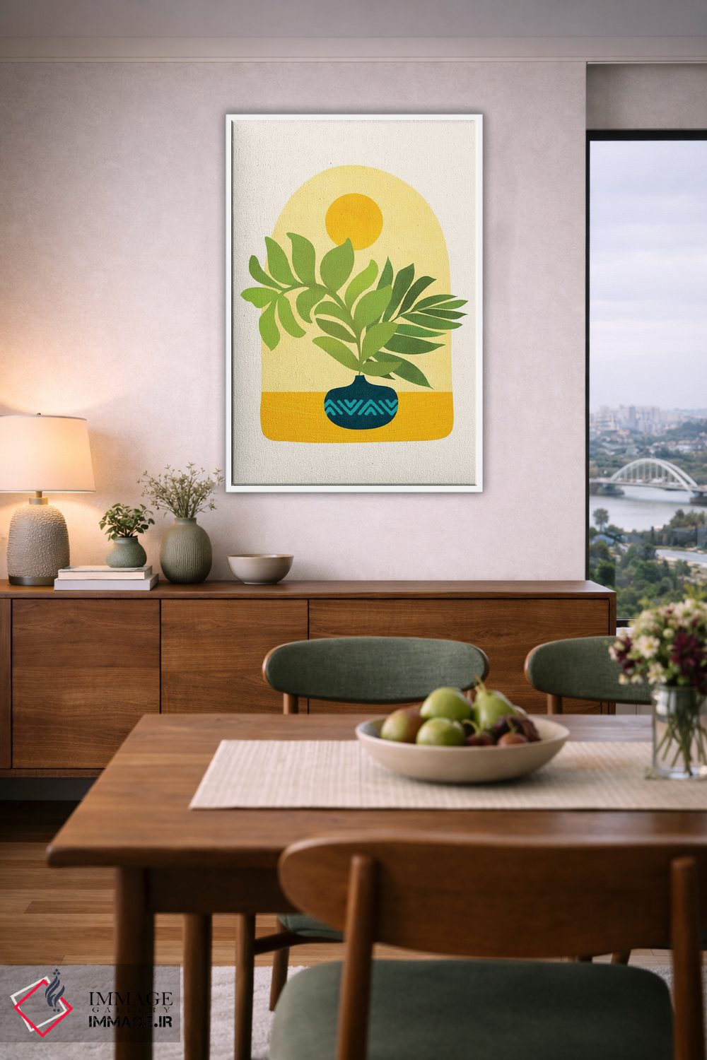 تابلو مینیمال صبح یکشنبه اثر مدرن تروپیکال - D6W