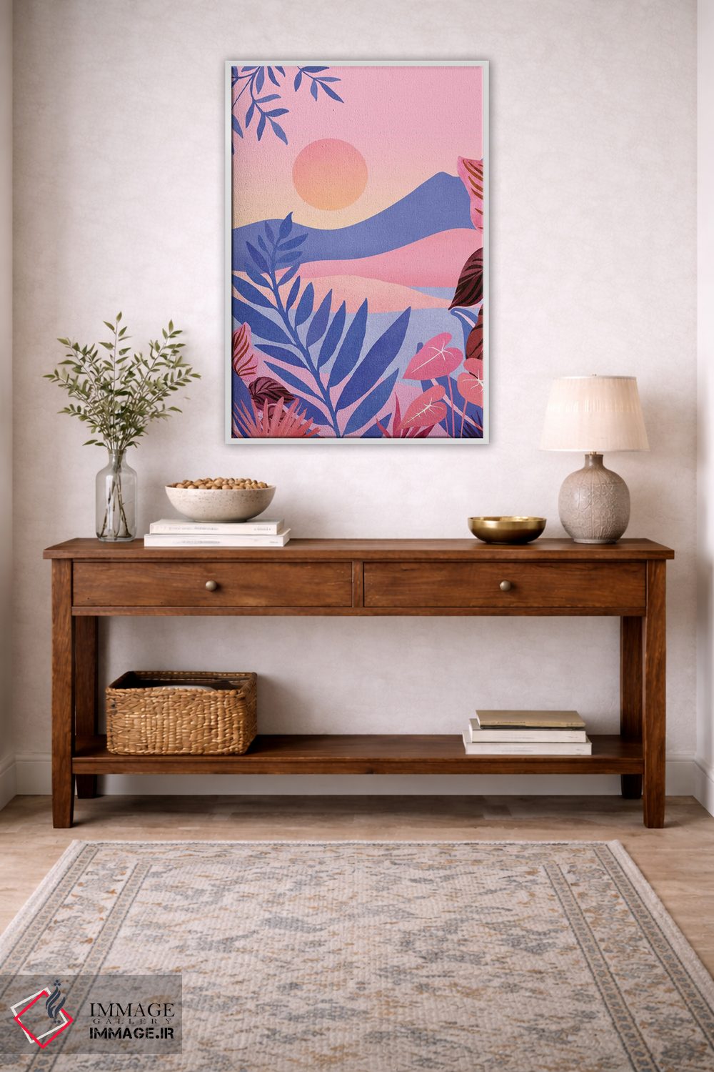تابلو مدرن غروب هاوایی اثر مدرن تروپیکال - D4W