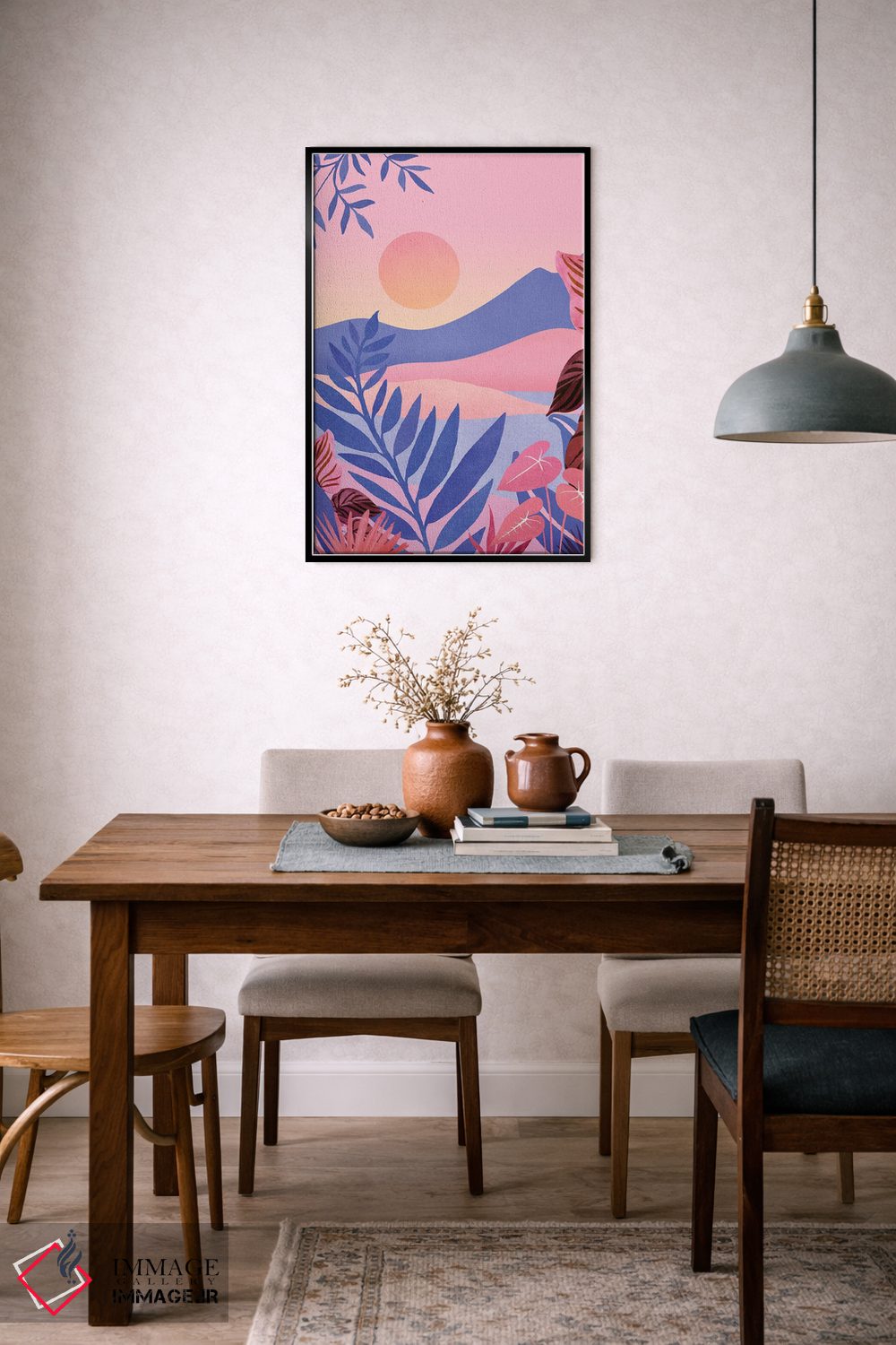 تابلو مدرن غروب هاوایی اثر مدرن تروپیکال - D6B