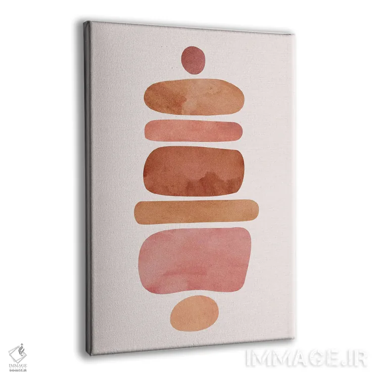 تابلو مینیمال توده سنگی عشق اثر مدرن تروپیکال - نمای پرسپکتیو محصول