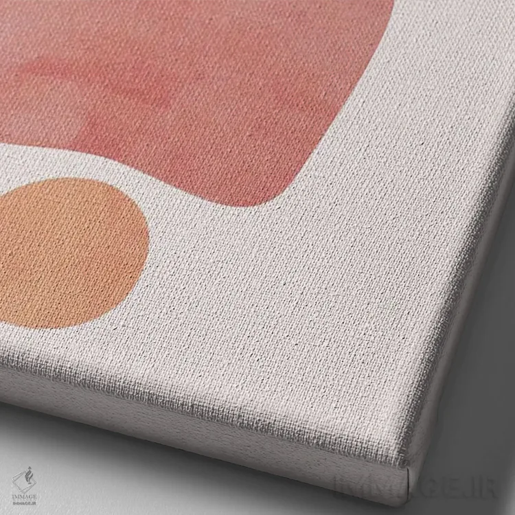 تابلو مینیمال توده سنگی عشق اثر مدرن تروپیکال - نمای نزدیک بافت بوم