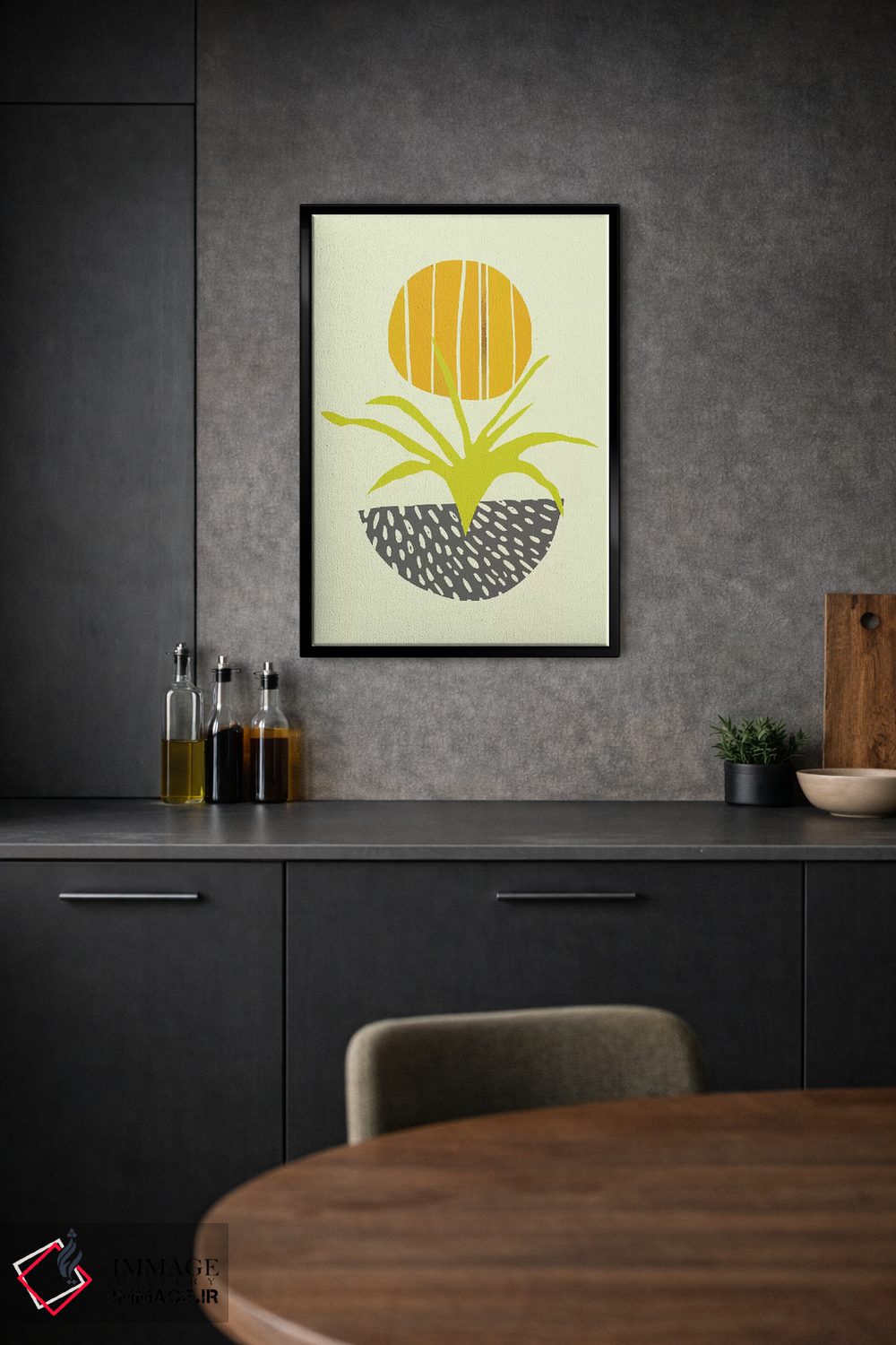 تابلو مینیمال کویر انتزاعی مینیمال اثر مدرن تروپیکال - D2B