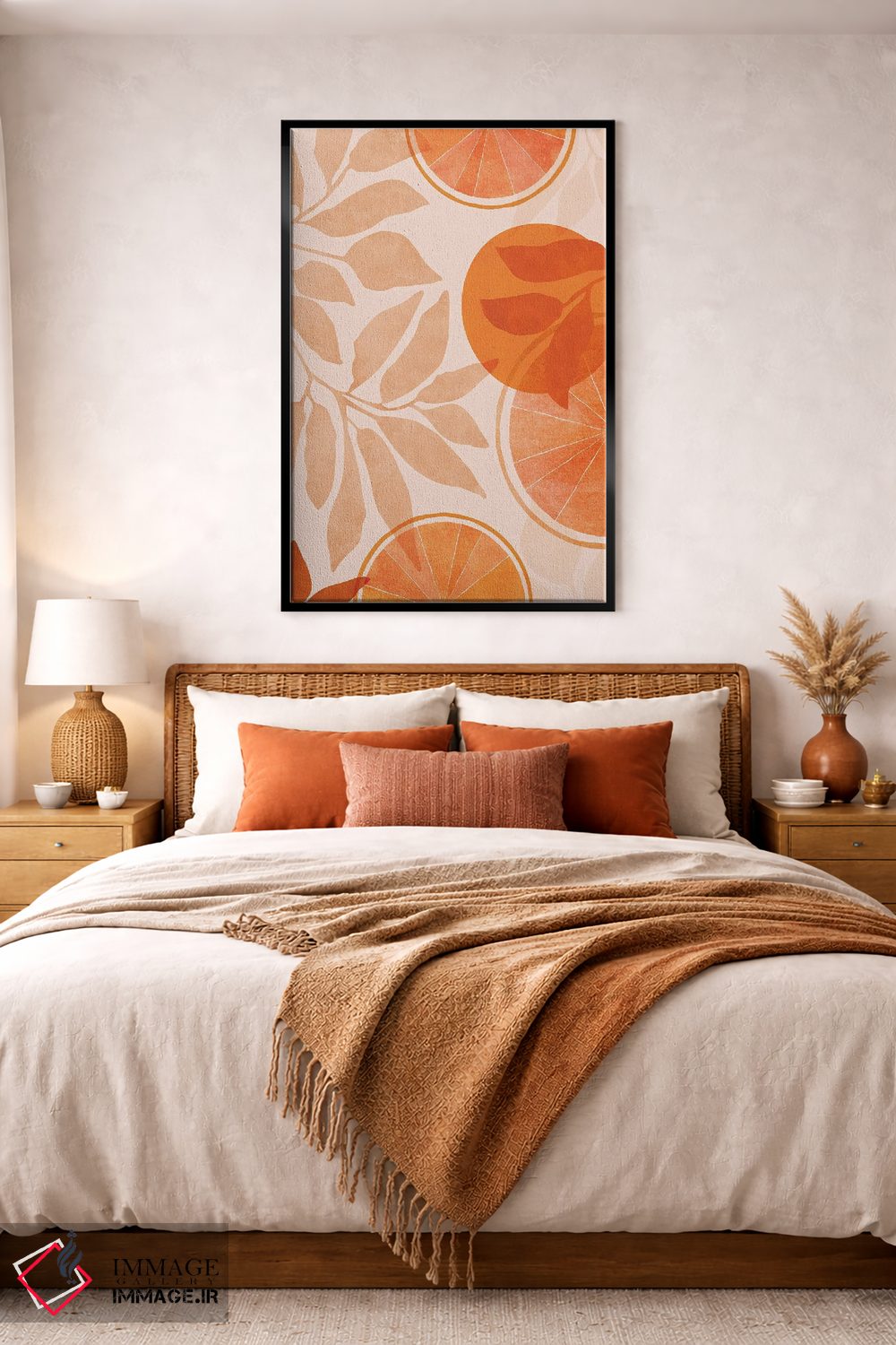 تابلو مینیمال کلاژ مرکبات اثر مدرن تروپیکال - D4B