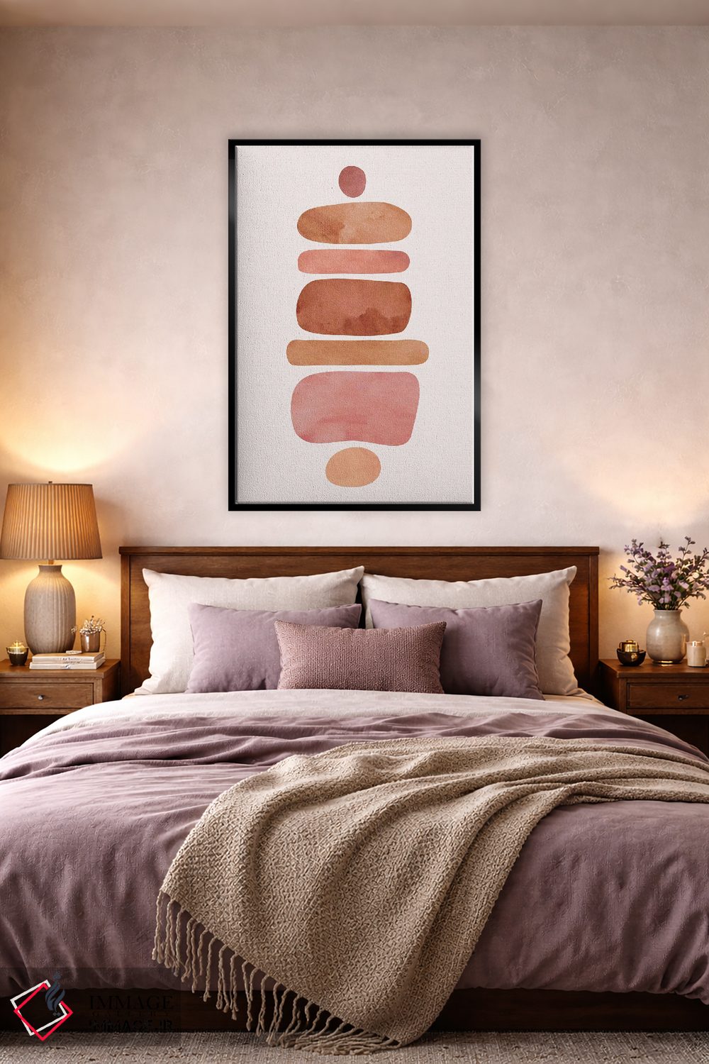 تابلو مینیمال توده سنگی عشق اثر مدرن تروپیکال - D4B