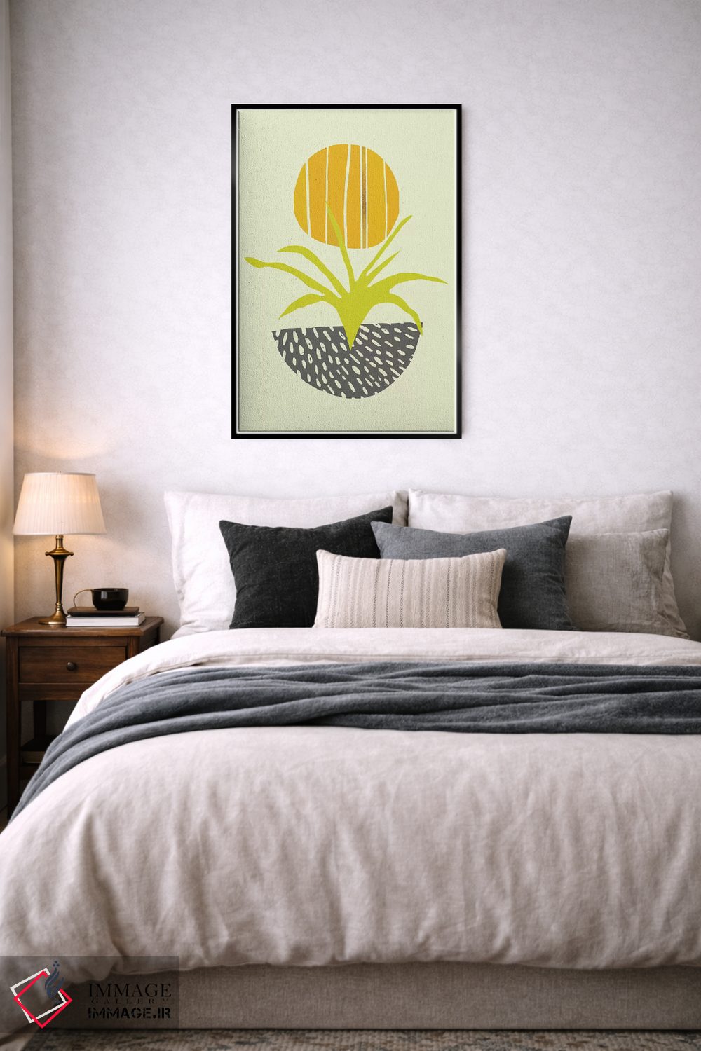 تابلو مینیمال کویر انتزاعی مینیمال اثر مدرن تروپیکال - D5B