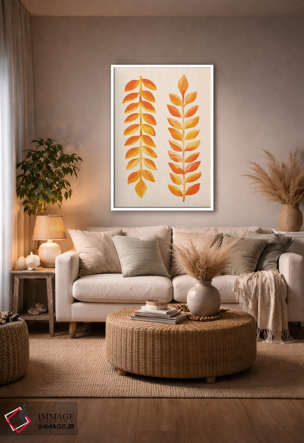 تابلو مینیمال جشنواره مناطق گرمسیری اثر مدرن تروپیکال - D4W