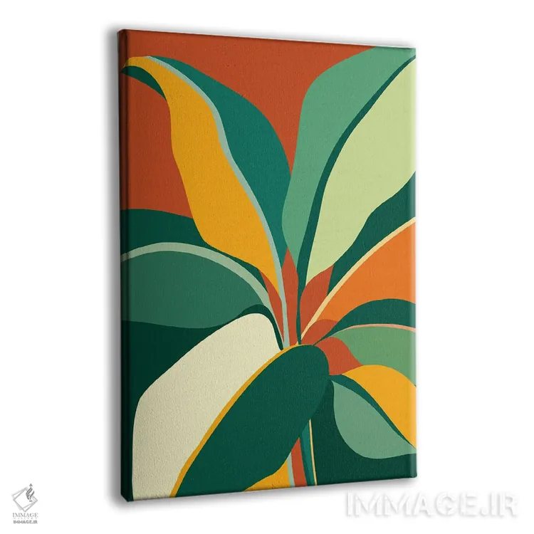 تابلو دکوراتیو گیاه کابوی اثر مدرن تروپیکال - نمای پرسپکتیو محصول