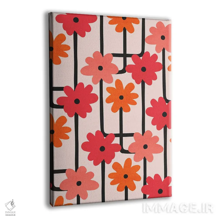 تابلو مینیمال جایگاه های رشد اثر مدرن تروپیکال - نمای پرسپکتیو محصول