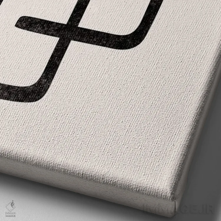 تابلو مینیمال شکوفه های آتشین قرمز اثر مدرن تروپیکال - نمای نزدیک بافت بوم