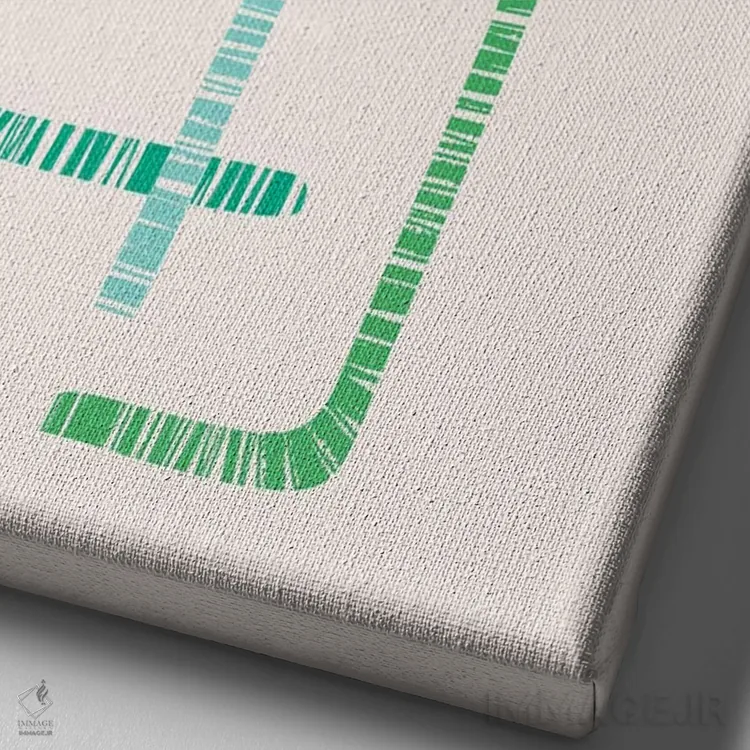 تابلو مینیمال گل های آب نباتی اثر مدرن تروپیکال - نمای نزدیک بافت بوم