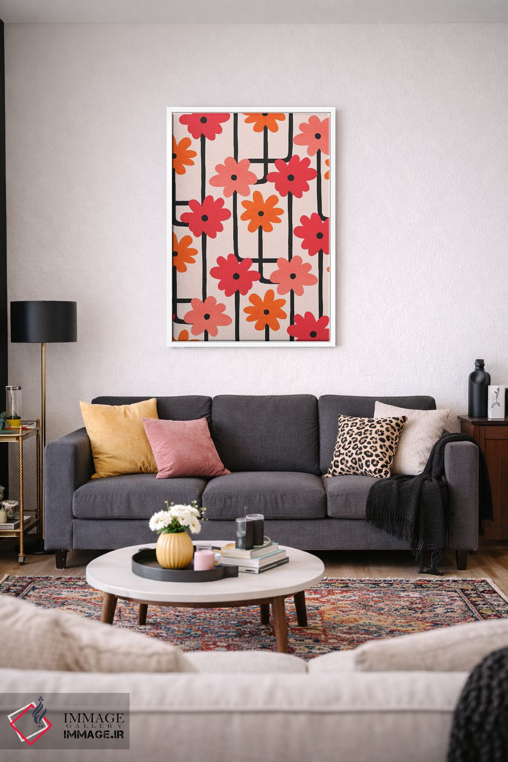 تابلو مینیمال جایگاه های رشد اثر مدرن تروپیکال - D2W